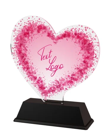 Akrylátová trofej FA200M54 | Valentýn Výška cm: 15, Šířka cm: 12