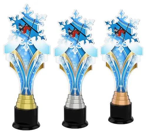 Akrylátová trofej ACTKS0016 | Lyžování Výška cm: 28, Barva: bronz