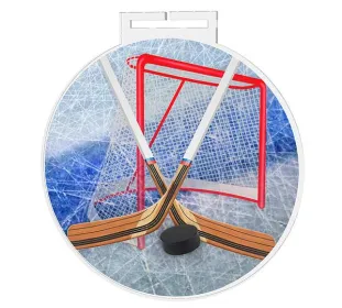 Akrylátová medaile MDAS0029 | Hokej Průměr cm: 10, Stuha: ST14