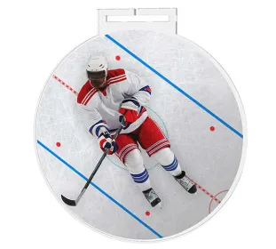 Akrylátová medaile MDAS0033 | Hokej Průměr cm: 10, Stuha: ST18