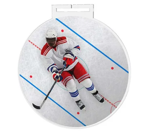 Akrylátová medaile MDAS0033 | Hokej Průměr cm: 10, Stuha: ST2