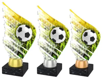 Akrylátová trofej AKEA0001M1 | Fotbal Výška cm: 17,5, Barva: zlato