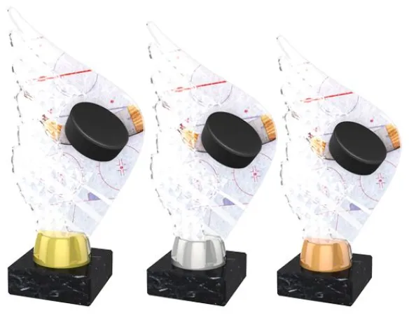Akrylátová trofej AKEA0001M2 | Hokej Výška cm: 18,5, Barva: bronz