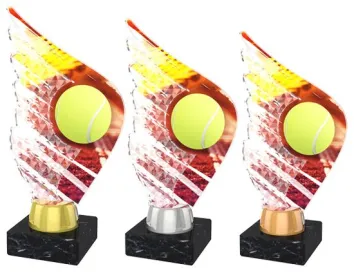 Akrylátová trofej AKEA0001M3 | Tenis Výška cm: 19,5, Barva: stříbro