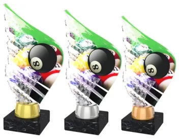 Akrylátová trofej AKEA0001M6 | Billiard Výška cm: 17,5, Barva: bronz