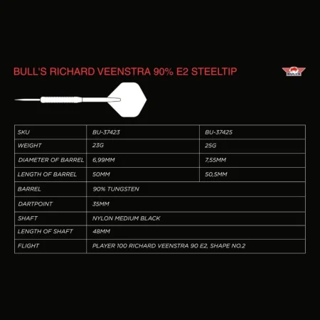 Bull's NL Šipky Steel Richard Veenstra E2 - 23g