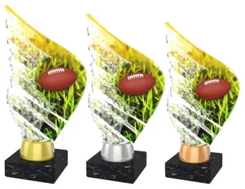 Akrylátová trofej AKEA0001M18 | Americký fotbal Výška cm: 18,5, Barva: zlato