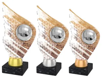 Akrylátová trofej AKEA0001M27 | Petanque Výška cm: 18,5, Barva: zlato