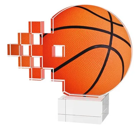Akrylátová trofej ACUB001M1 | Basketball Výška cm: 15, Šířka cm: 17