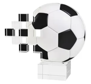 Akrylátová trofej ACUB001M3 | Fotbal Výška cm: 13, Šířka cm: 14