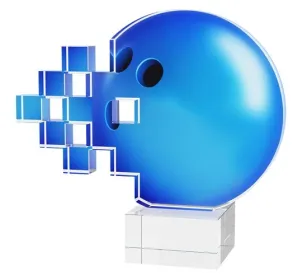 Akrylátová trofej ACUB001M5 | Bowling Výška cm: 14.5, Šířka cm: 15.5
