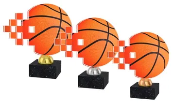 Akrylátová trofej ACUB002M1 Barva: stříbro, Výška cm: 14, Šířka cm: 14