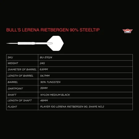 Bull's NL Šipky Steel Lerena Rietbergen - 24g