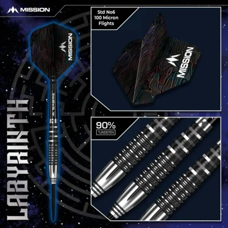 Mission Šipky Steel Labyrinth - 22g