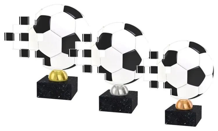 Akrylátová trofej ACUB002M3 Barva: stříbro, Výška cm: 15.5, Šířka cm: 15.5