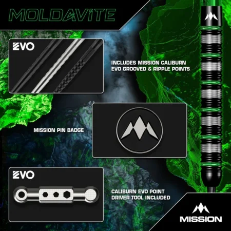 Mission Šipky Steel Moldavite - 21g