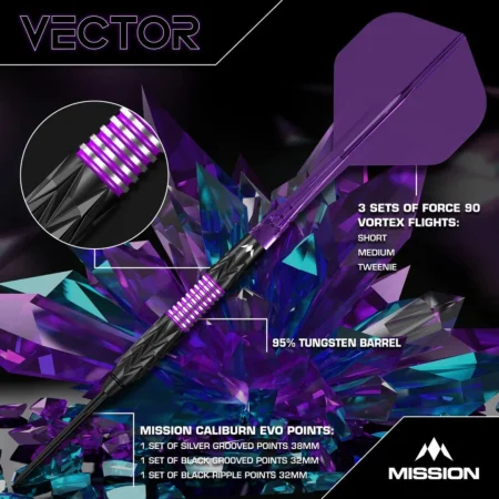 Mission Šipky Steel Vector - 22g