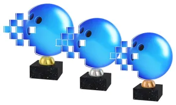 Akrylátová trofej ACUB002M5 | Bowling Barva: bronz, Výška cm: 14, Šířka cm: 14