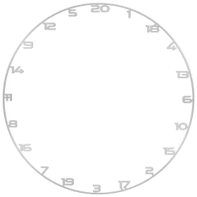 Bullet Custom Number Ring - Náhradní kruh s čísly pro sisalové terče - silver