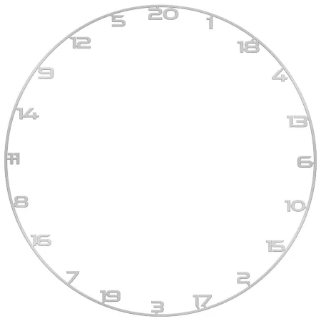 Bullet Custom Number Ring - Náhradní kruh s čísly pro sisalové terče - silver