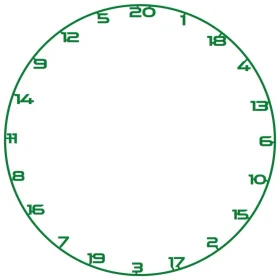 Bullet Custom Number Ring - Náhradní kruh s čísly pro sisalové terče - green