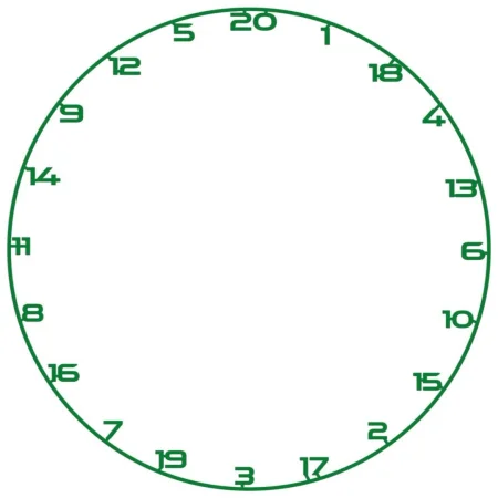 Bullet Custom Number Ring - Náhradní kruh s čísly pro sisalové terče - green