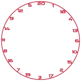 Bullet Custom Number Ring - Náhradní kruh s čísly pro sisalové terče - red