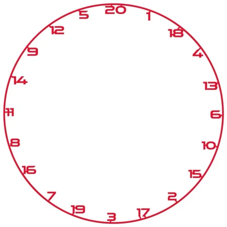 Bullet Custom Number Ring - Náhradní kruh s čísly pro sisalové terče - red