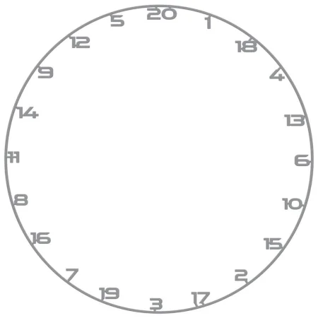 Bullet Custom Number Ring - Náhradní kruh s čísly pro sisalové terče - grey