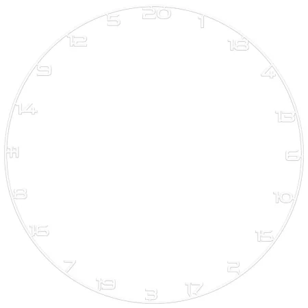 Bullet Custom Number Ring - Náhradní kruh s čísly pro sisalové terče - white