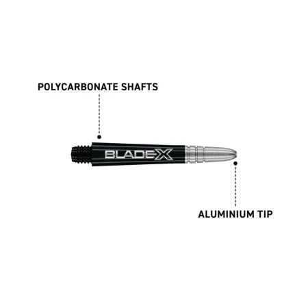 Winmau Násadky Vecta Blade X - midi - black & silver