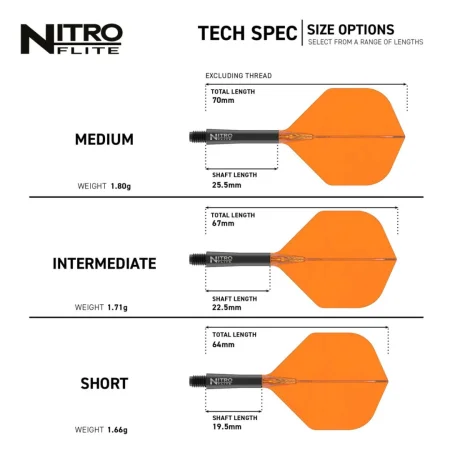 Red Dragon Letky Nitro Flite - No2 - black & orange - short