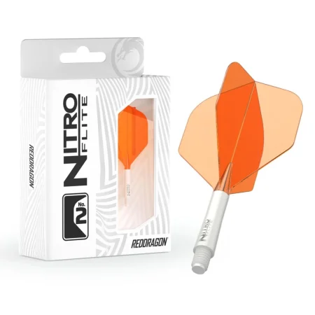 Red Dragon Letky Nitro Flite - No2 - white & orange - short