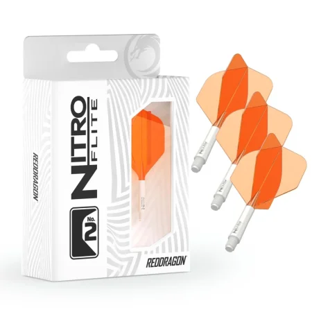 Red Dragon Letky Nitro Flite - No2 - white & orange - short