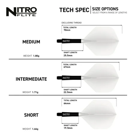 Red Dragon Letky Nitro Flite - No2 - black & white - short