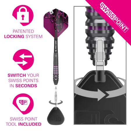 Target - darts Šipky Steel Lorraine Winstanley - G2 - Swiss Point - 24g