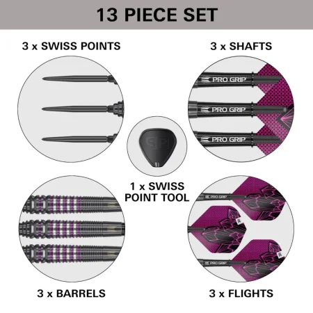 Target - darts Šipky Steel Lorraine Winstanley - G2 - Swiss Point - 24g