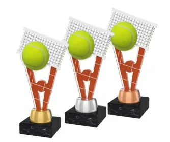Akrylátová trofej ACUTMINIM10 | Tenis Výška cm: 16, Barva: bronz, Podstavec: černý