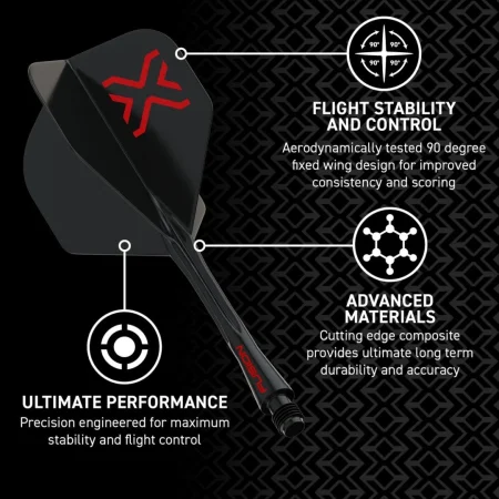 Winmau Letky Fusion Blade X - No2 - black - short