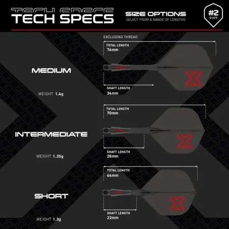 Winmau Letky Fusion Blade X - No2 - black - short