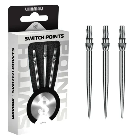 Winmau Kovové hroty - Switch Points - Smooth - Silver - 26 mm
