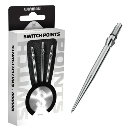 Winmau Kovové hroty - Switch Points - Smooth - Silver - 26 mm