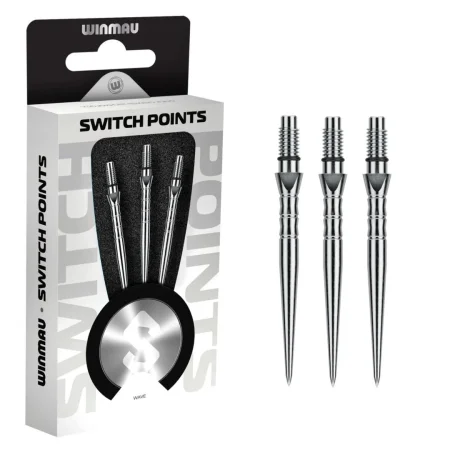 Winmau Kovové hroty - Switch Points - Wave - Silver - 26 mm