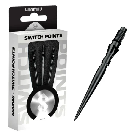 Winmau Kovové hroty - Switch Points - Groove - Black - 26 mm