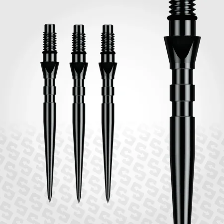 Winmau Kovové hroty - Switch Points - Groove - Black - 26 mm