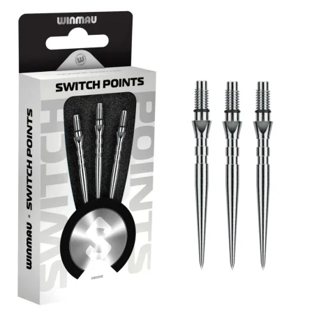 Winmau Kovové hroty - Switch Points - Groove - Silver - 26 mm