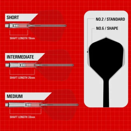 Target - darts Letky K-Shift - No6 - Short - Clear TRG410555