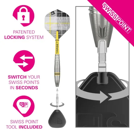 Target - darts Šipky Steel Scott Williams - G2 - Swiss Point - 23g