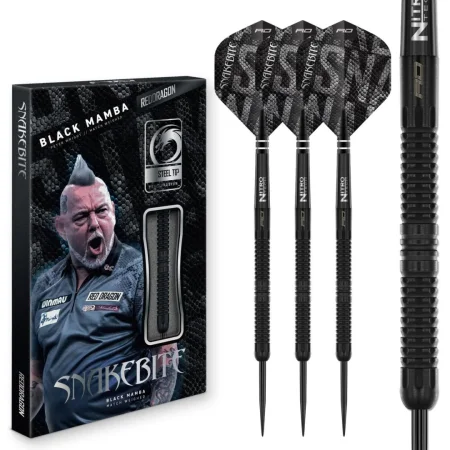 Red Dragon Šipky Steel Peter Wright - Black Mamba - 22g