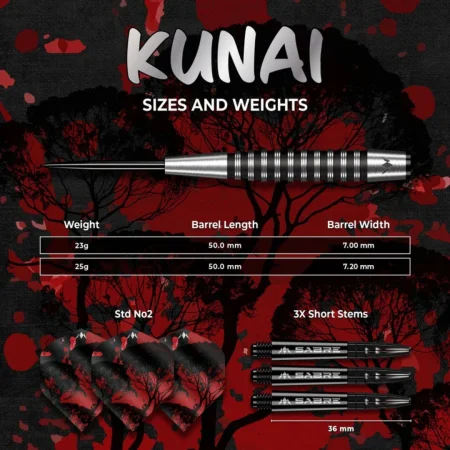 Mission Šipky Steel Kunai - 23g